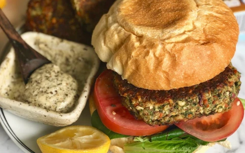 Vegan Falafel Burger Recipe