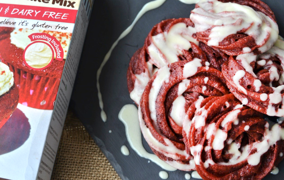 Red Velvet Churros with a Cream Cheese Glaze
