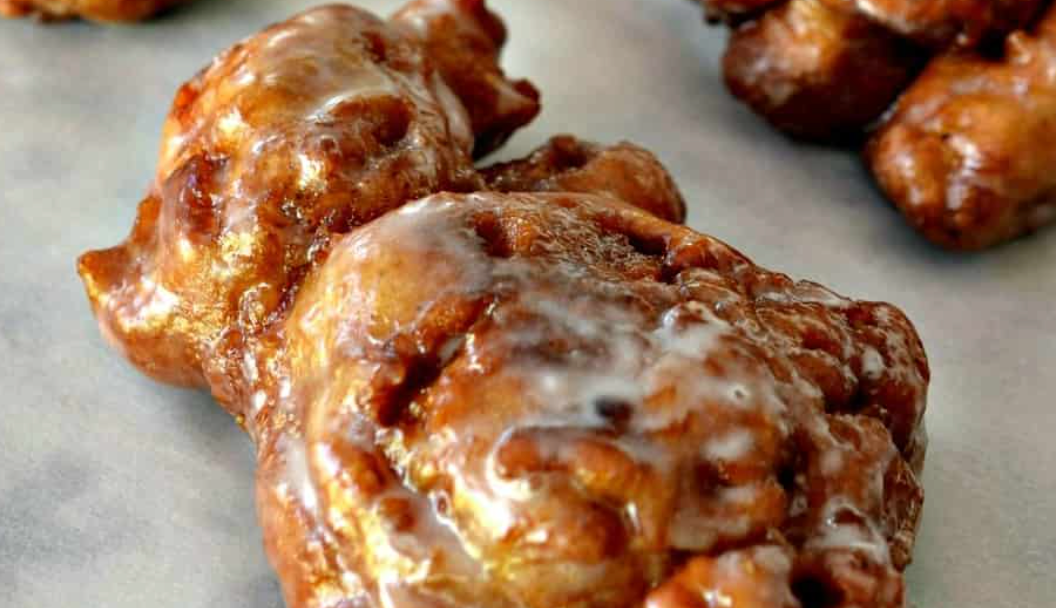 Sorghum-Glazed Apple Fritters