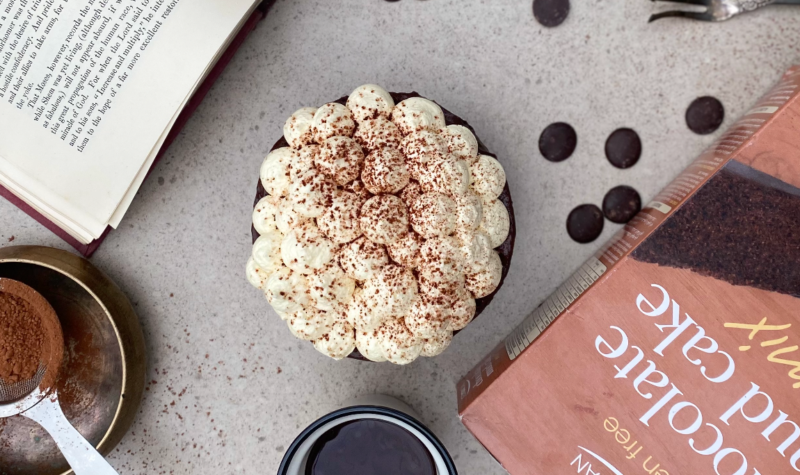 Chocolate Mud Pie - Cookie Crumb Base, Chocolate Custard topped with Cream Chantily