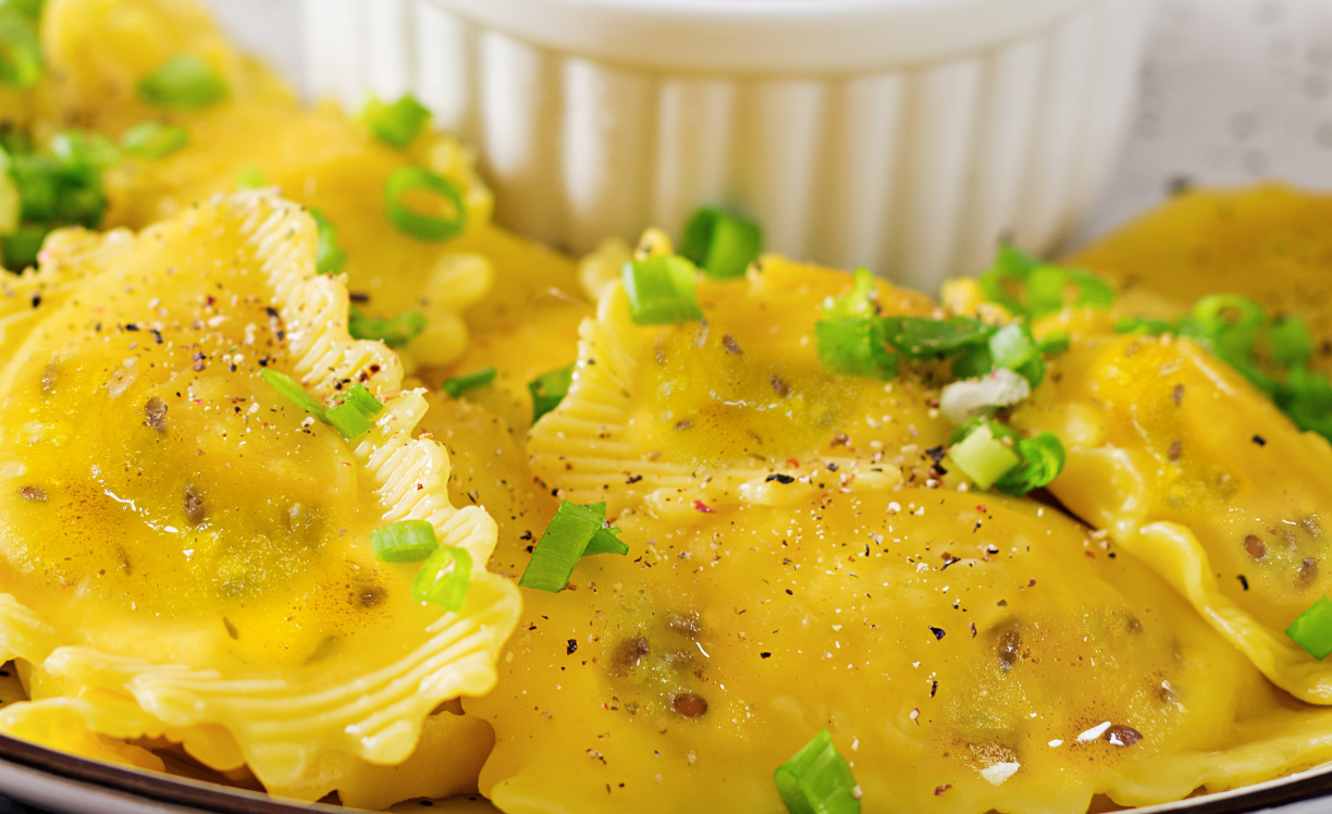 Jap Pumpkin and Feta Ravioli with Burnt Butter Recipe