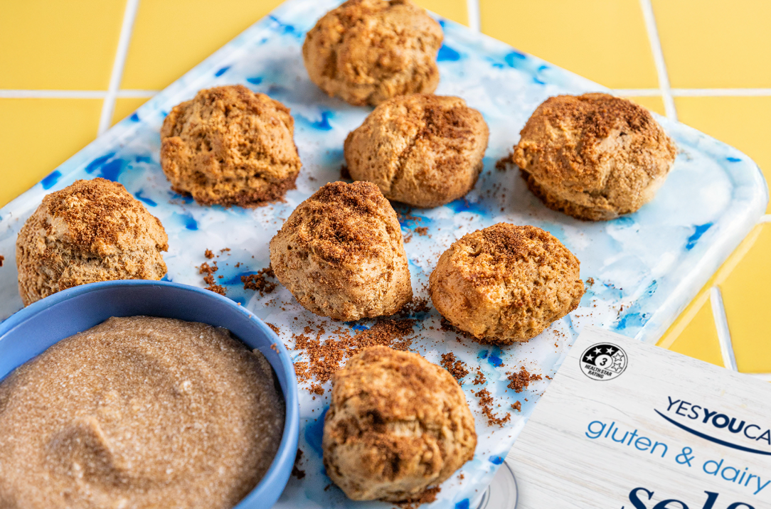 Air-Fried Doughnut Holes with Caramel Dipping Sauce