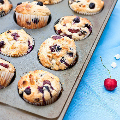 Blueberry White Chocolate Chip Yogurt Muffin Recipe