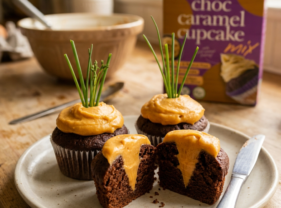 Choc Caramel “Carrot” Cupcakes