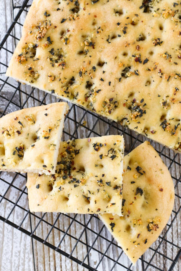 Vegan Garlic Herb Focaccia Recipe