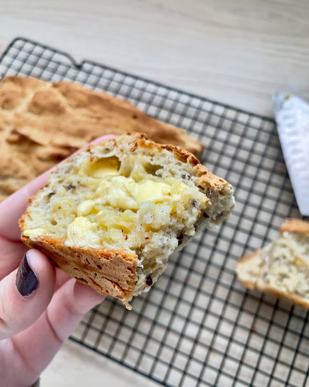 banana bread with butter