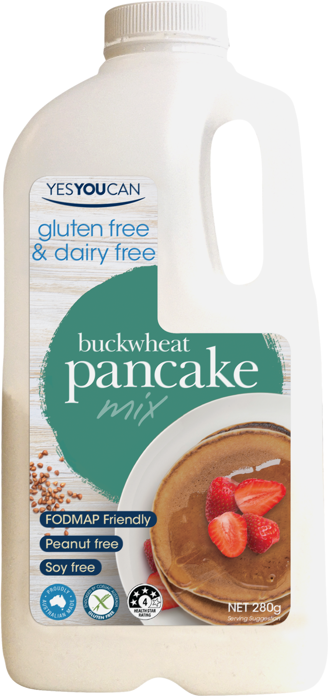 buckwheat pancake gluten free yesyoucan front image product photo