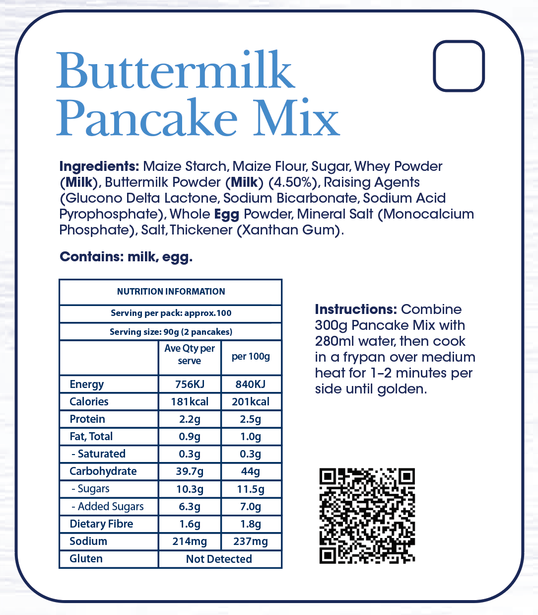 Buttermilk Pancake 5kg