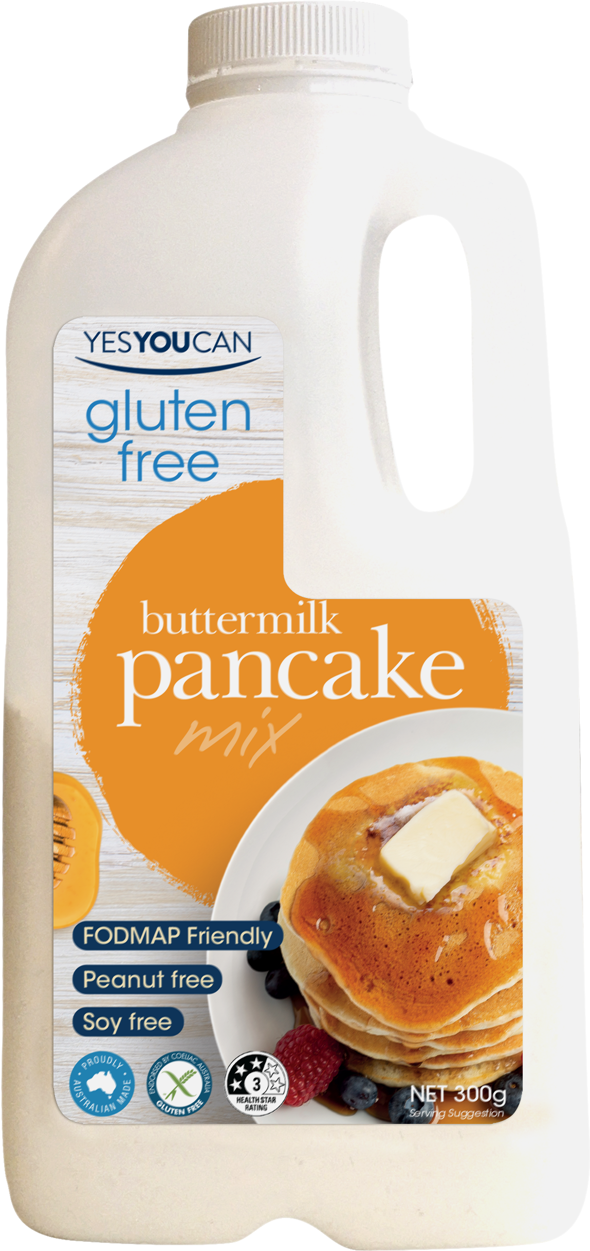 buttermilk pancake gluten free yesyoucan front image product photo