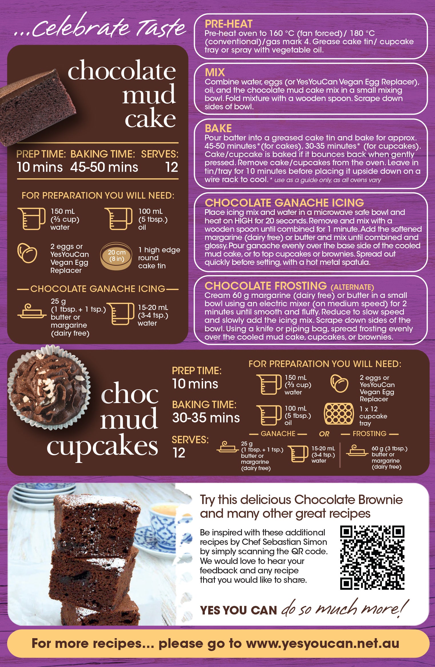 chocolate mud cake yesyoucan australia gluten dairy free egg soy cupcake fodmap friendly