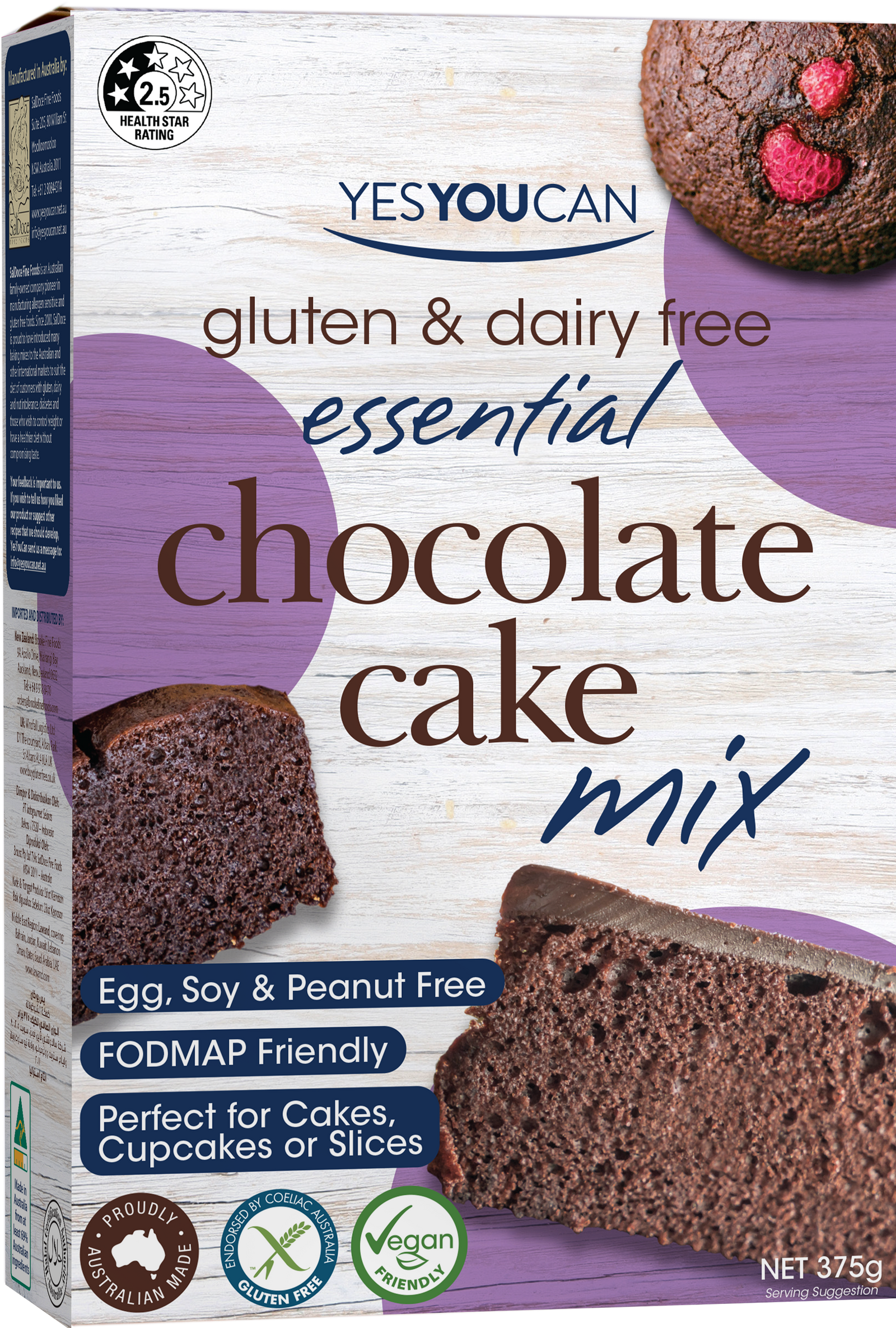essential chocolate cake mix yesyoucan australia gluten dairy free cake cupcake frosting fodmap baking