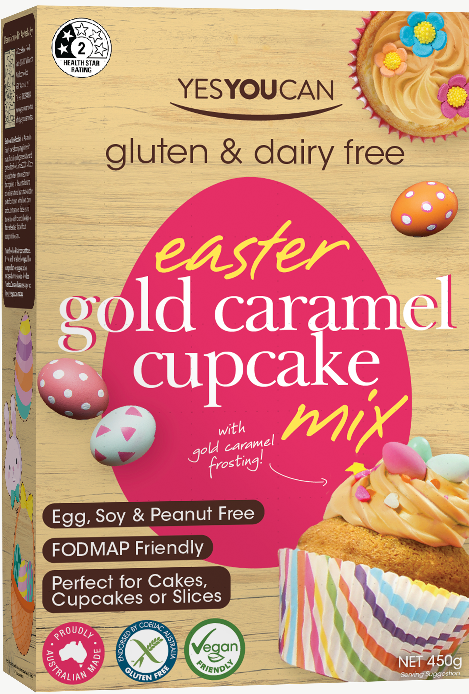 easter gold caramel cupcake yesyoucan australia gluten dairy free easter cake cupcake frosting fodmap 