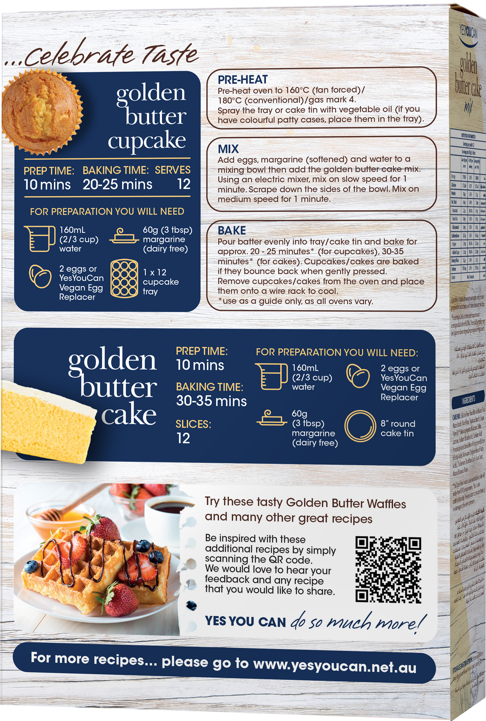 yesyoucan australia golden butter cake cupcake essential gluten dairy freeegg soy peanut fodmap