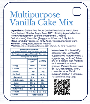 Vanilla Multipurpose Cake Mix 5kg