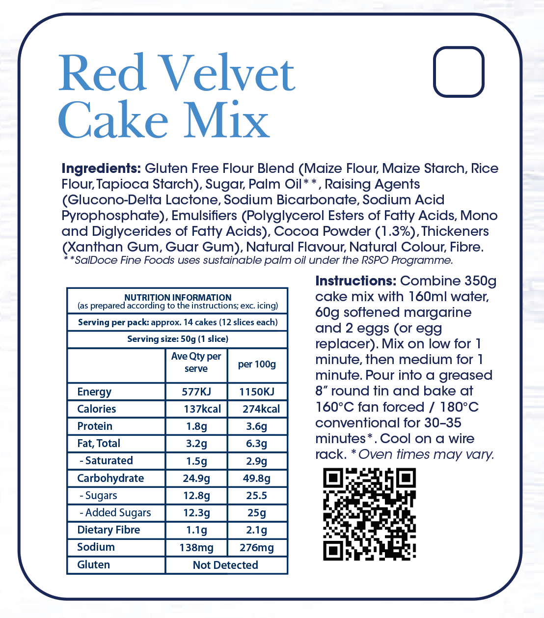 Red Velvet Cake Mix 5kg