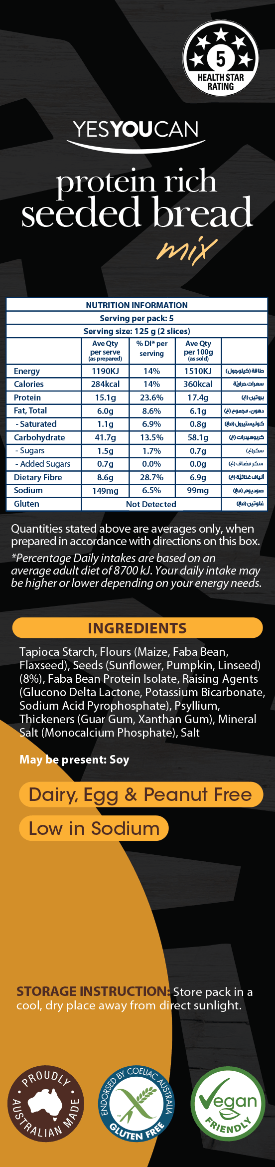 Protein Rich Seeded Bread