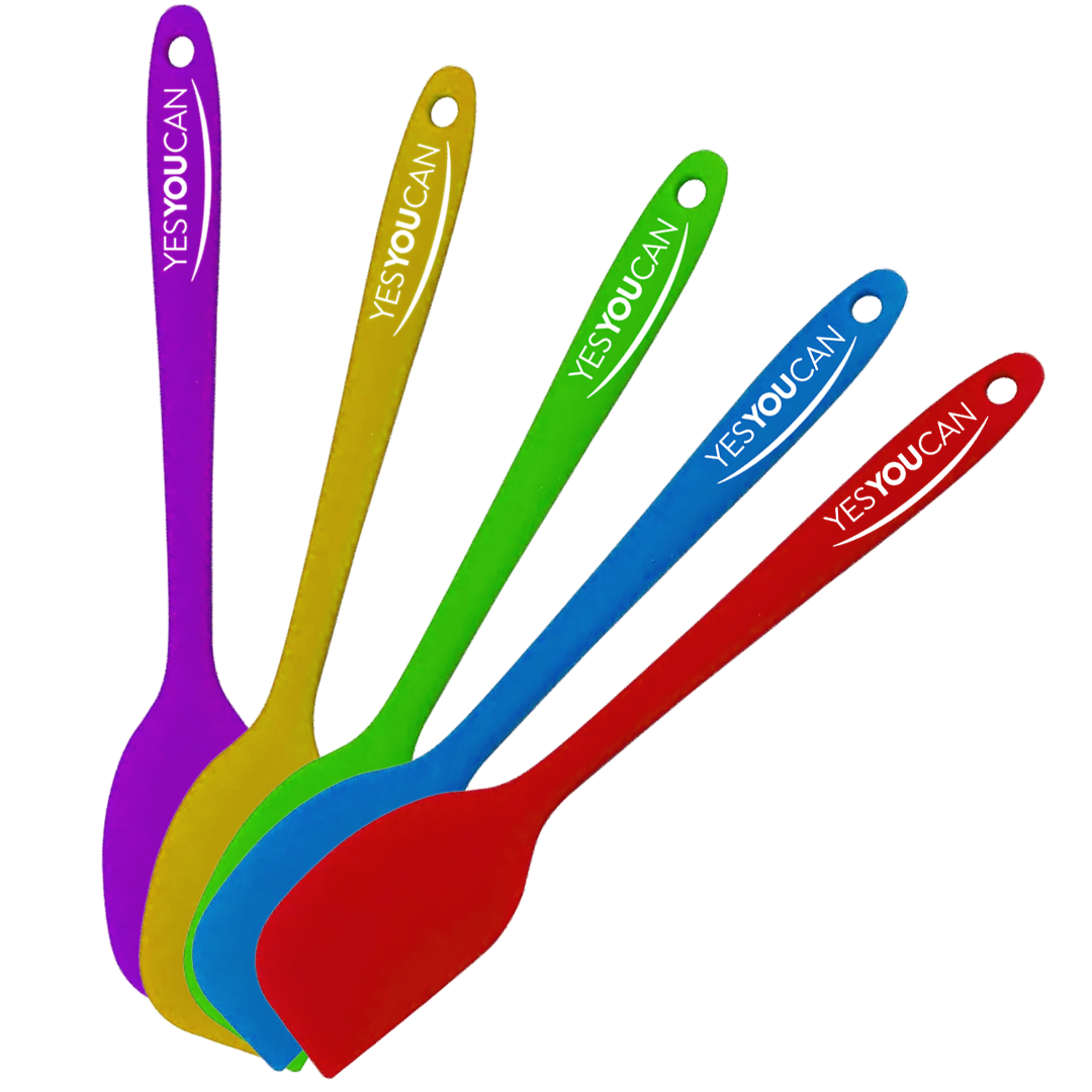 yesyoucan silicone spatula red blue green yellow purple baking