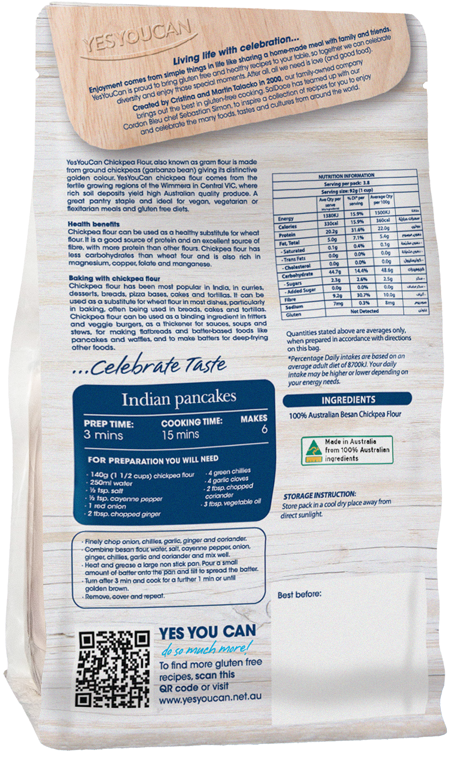 besan chickpea flour yesyoucan vegan gluten free fibre protein flatbread pancake