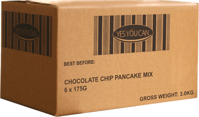 chocolate chip pancake gluten free yesyoucan front image product photo made in australia box of 6 bulk group