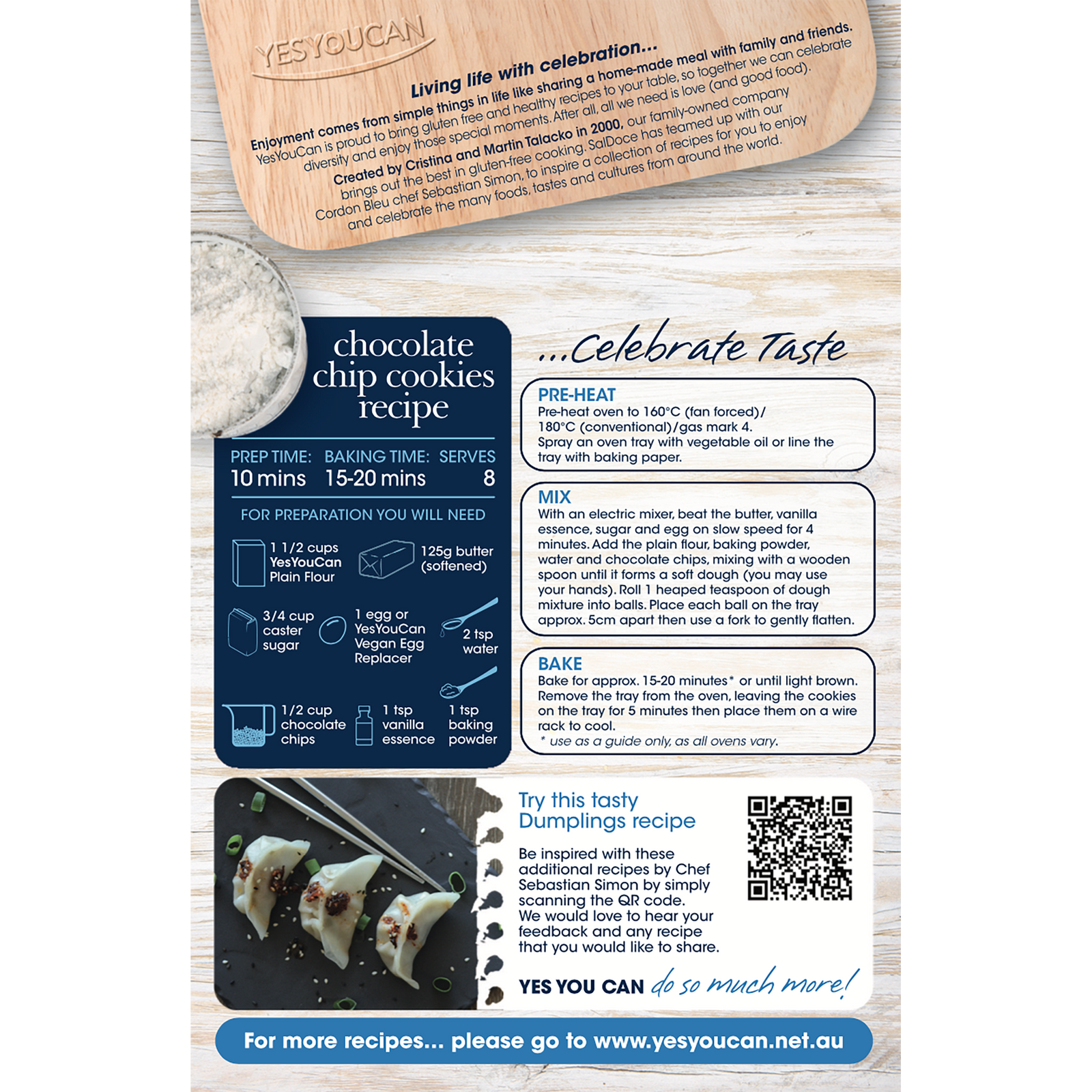 yesyoucan australia plain flour gluten free baking dairy fibre saturated fats vegan